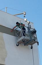 Βάψιμο εξωτερικού τοίχου στο Χολαργό χωρίς σκαλωσιά